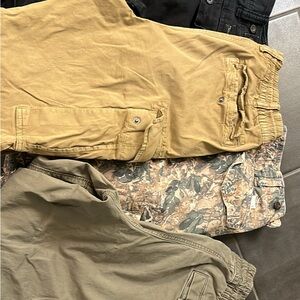 Men's XS Cargo Pants Bundle - Black, Tan, Camouflage